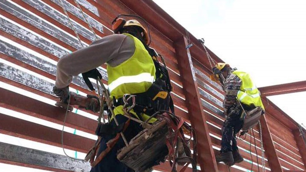 trabajos verticales en las palmas